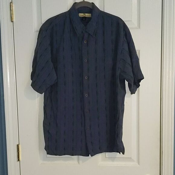 Tommy Bahama blue silk dress shirt Sz M - Picture 1 of 6